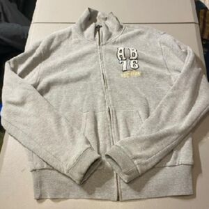 Anheuser-Busch Budweiser Grey Full Zip Sweatshirt Men's Medium M Casual Fall EUC